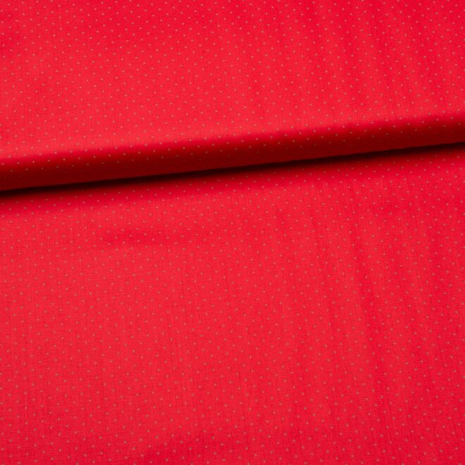 Trachtenstoff "Romantico" Punkte auf rot