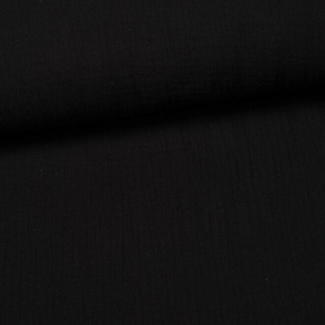 Bio-Musselin "Uni" schwarz 