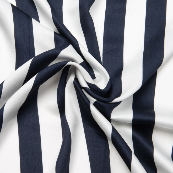 Viskose Streifen "Banda" blau (made in Italy)