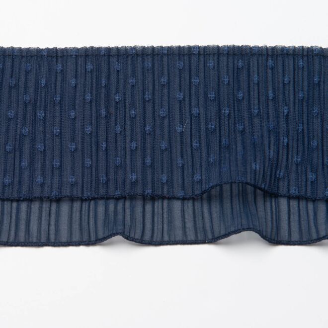 135mm Tüllborte dunkelblau