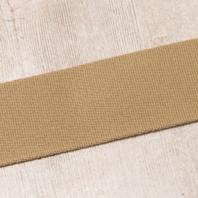 40mm Gurtband "Bonnie" Diagonalstreifen sand