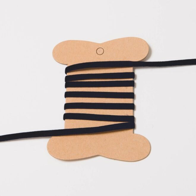 5mm "Super Soft" Gummiband/Flachgummi für Masken (10 Meter) schwarz