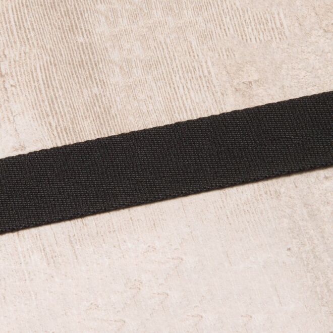 20mm Gurtband "Bonnie" Uni schwarz