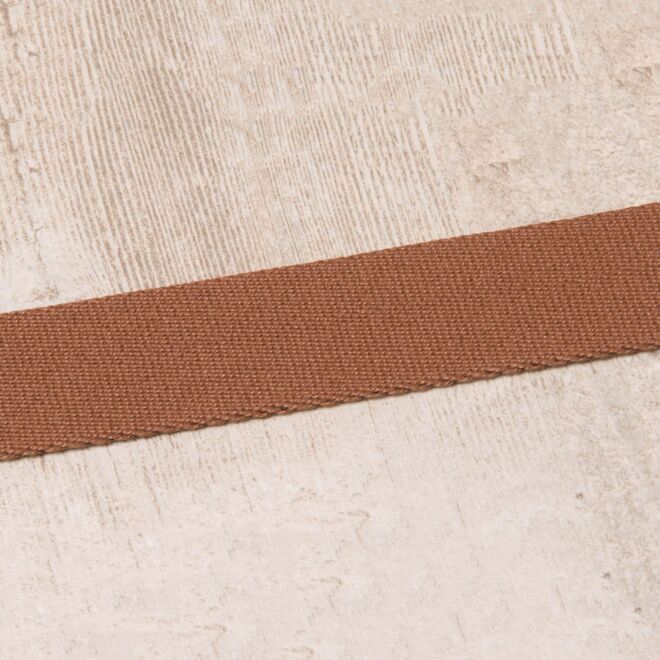 20mm Gurtband "Bonnie" Uni schokobraun