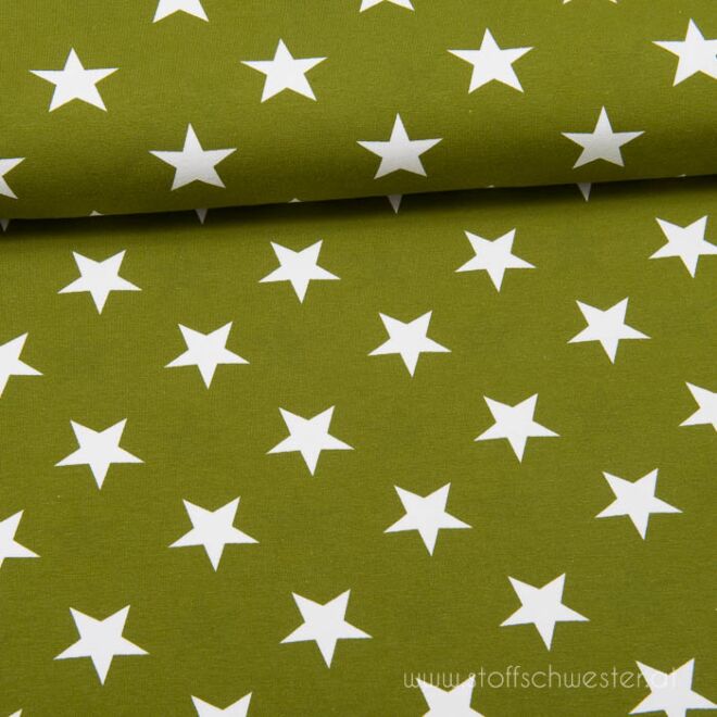 Stoffschwesters Große Sterne khaki