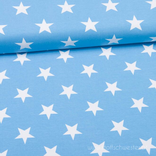 Stoffschwesters Große Sterne hellblau
