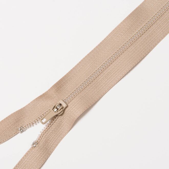 Hosenzipp, 4mm, beige, unteilbar 