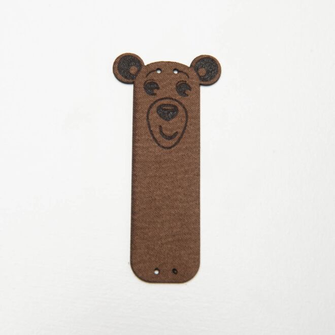Aufnäher (klappbar) Bärenkopf braun