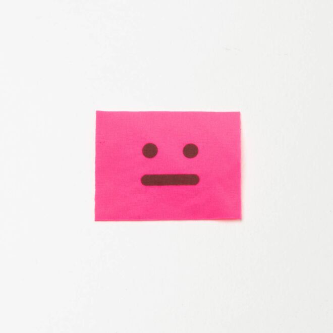Softshell-Aufnäher Smiley neonpink