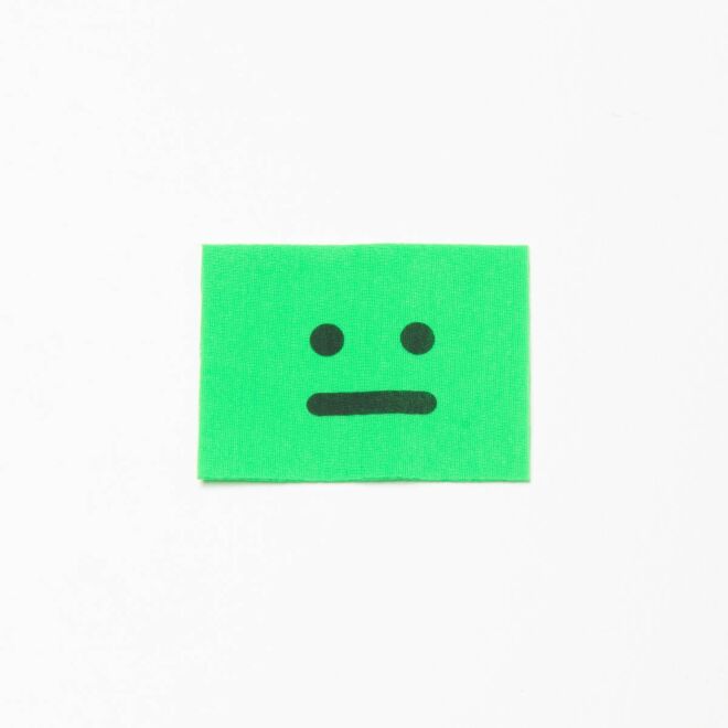 Softshell-Aufnäher Smiley grün