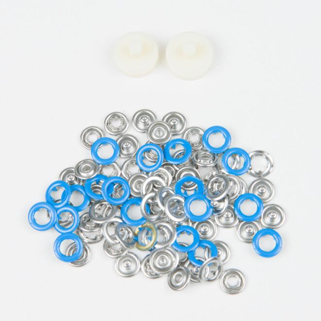 BabySnap Jersey Druckknöpfe blau