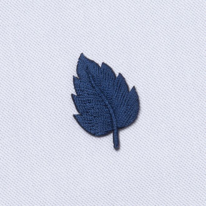 Aufbügler Blatt marine (ca. 2,5cm groß)