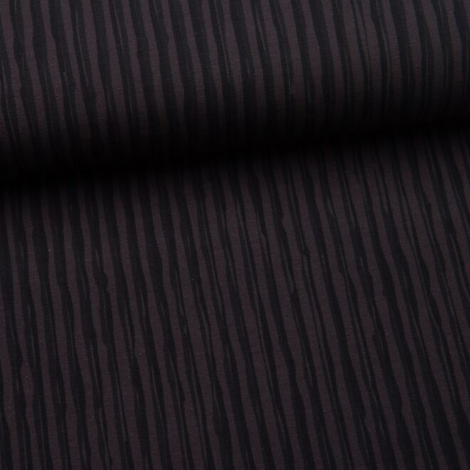 French Terry "Go Nuts & Stripes" Kombi anthrazit