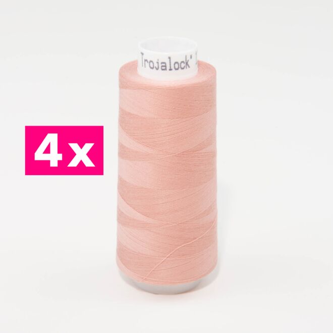 Amann-Mettler Trojalock Overlockgarn No. 120, 4x 2500m/gleiche Farbe - altrosa