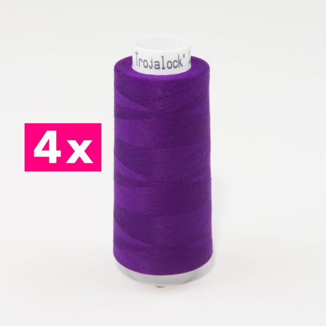 Amann-Mettler Trojalock Overlockgarn No. 120, 4x 2500m/gleiche Farbe - lila 