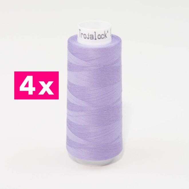 Amann-Mettler Trojalock Overlockgarn No. 120, 4x 2500m/gleiche Farbe - flieder