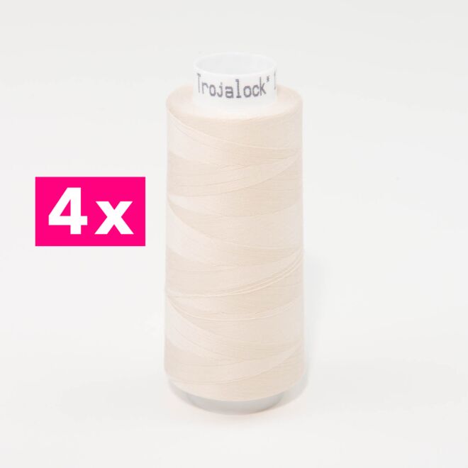 Amann-Mettler Trojalock Overlockgarn No. 120, 4x 2500m/gleiche Farbe - hellbeige