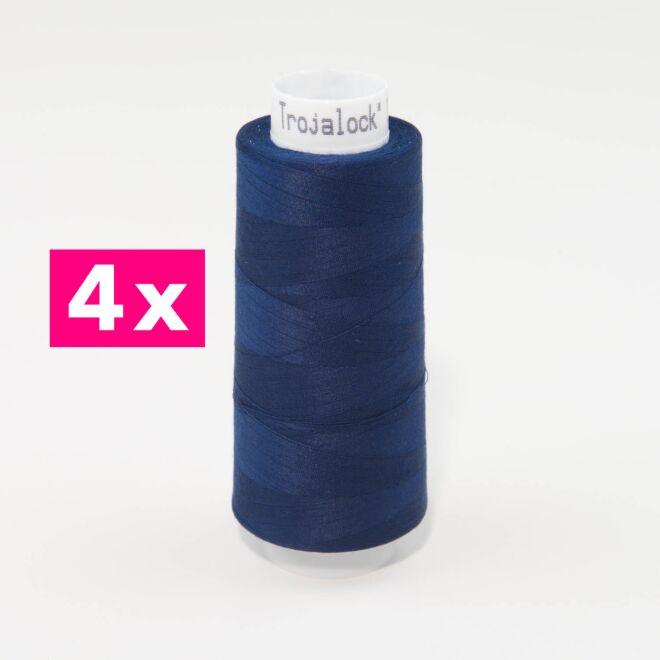 Amann-Mettler Trojalock Overlockgarn No. 120, 4x 2500m/gleiche Farbe - marine