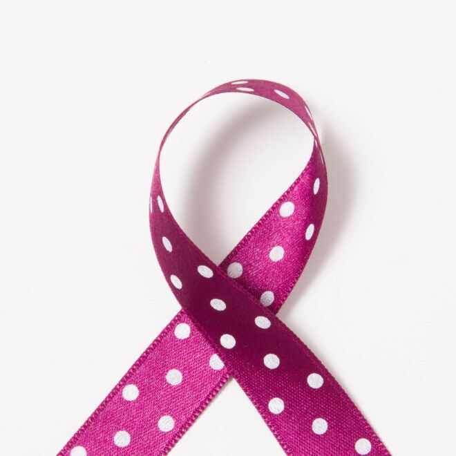 15mm Satinband Dots lila