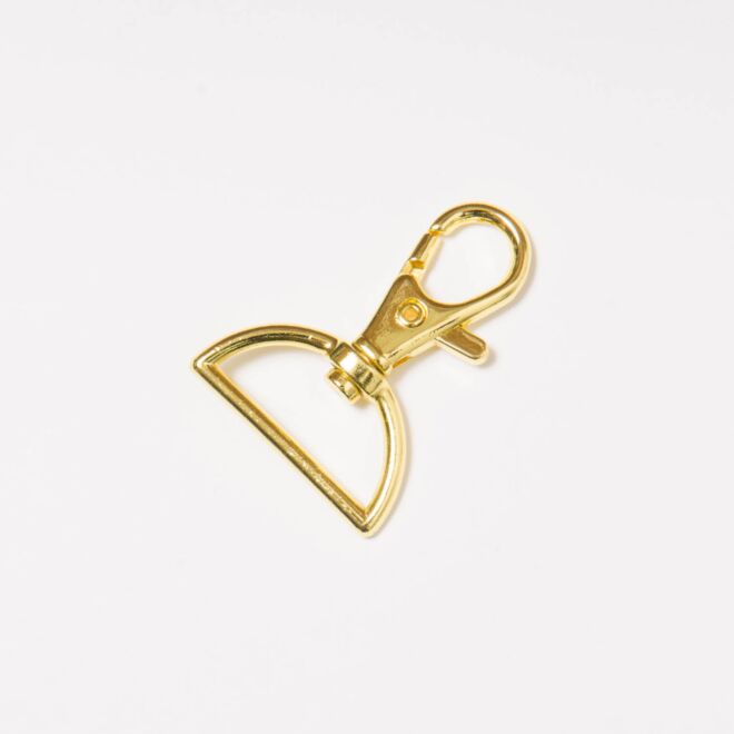 32mm Karabinerhaken "Halbkreis" gold
