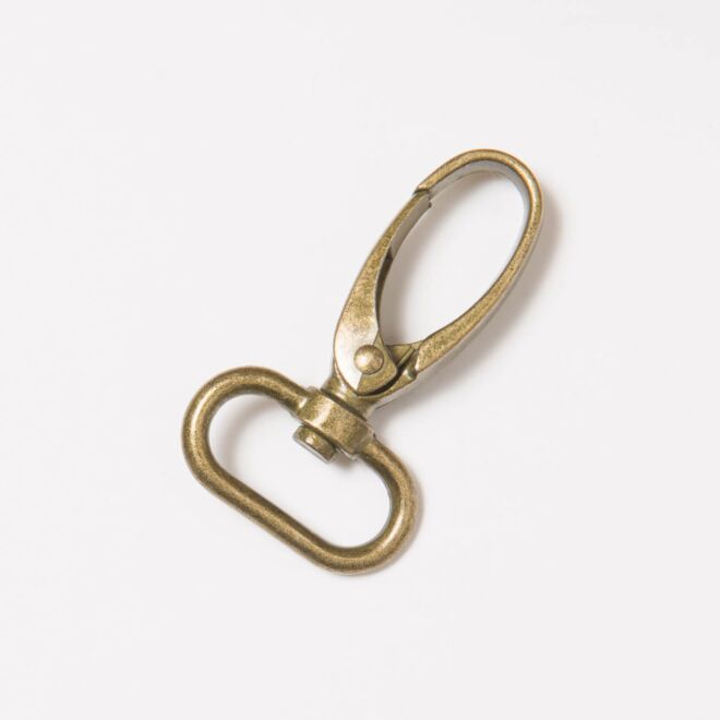 25mm Karabinerhaken "Style" altmessing