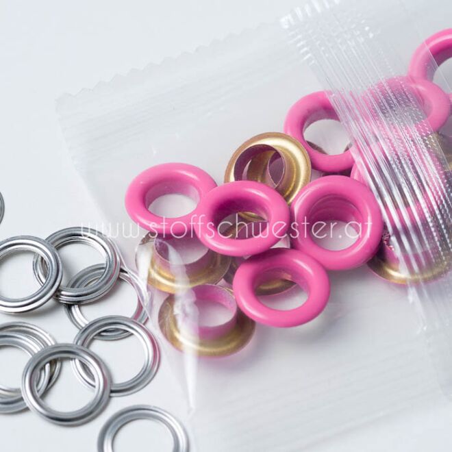 8mm Ösen pink (20 Stück)
