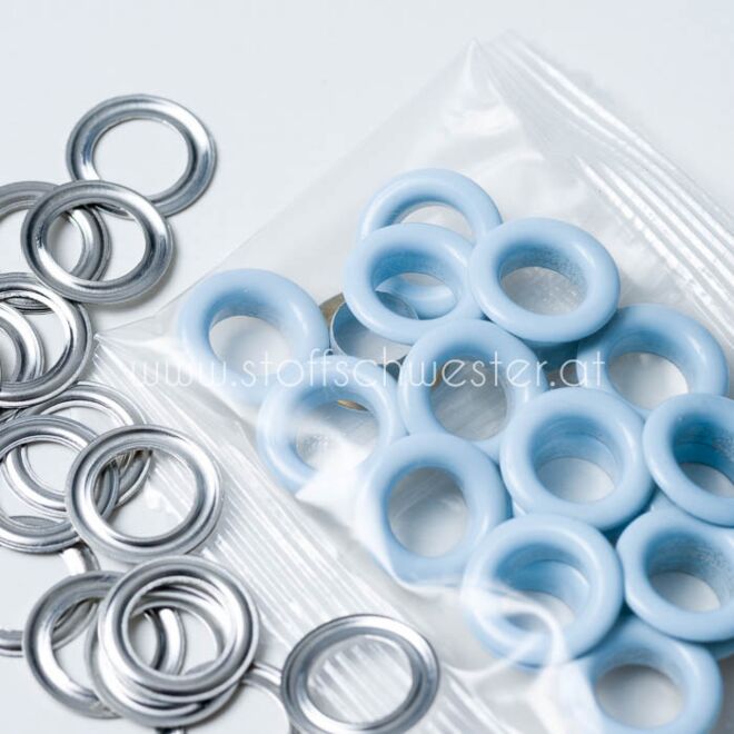 8mm Ösen hellblau (20 Stück)