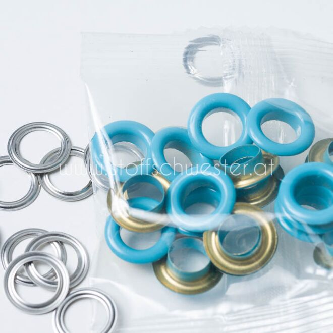 8mm Ösen türkis (20 Stück)