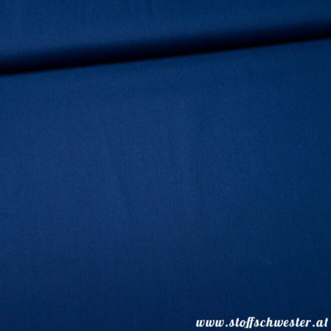 Stoffschwesters Unibaumwolle Soft Touch tintenblau