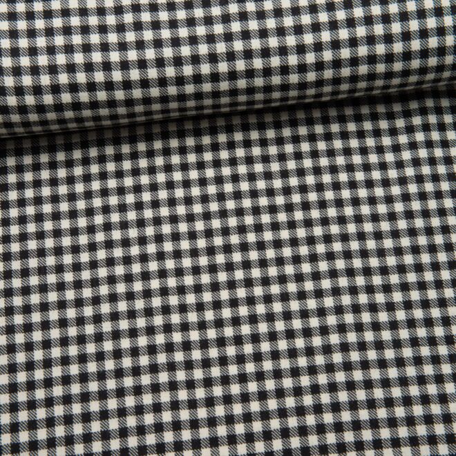 Woll-Twill Karo schwarz/weiß