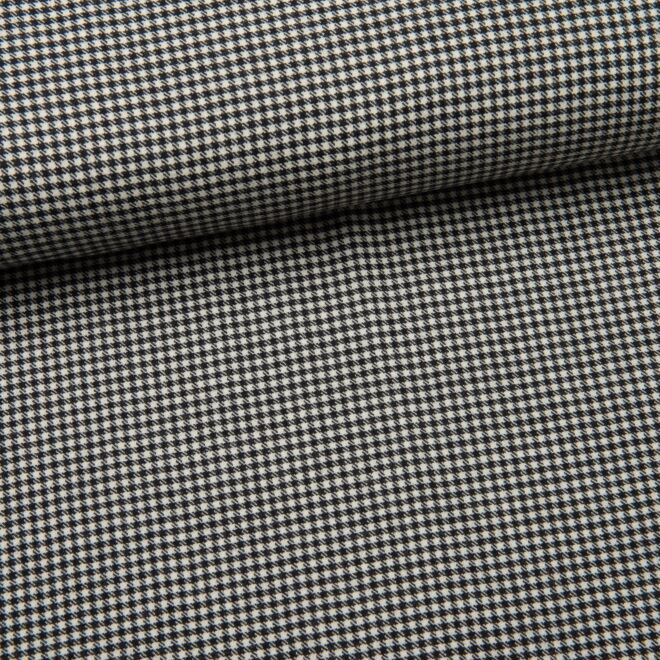 Woll-Twill Hahnentritt klein schwarz/weiß