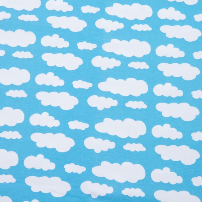 Jersey "Wolken" hellblau (70cm)