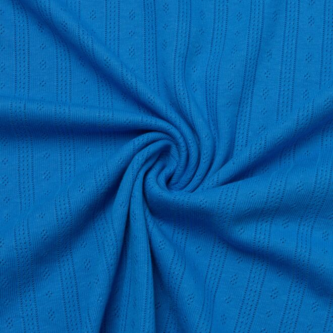 Lochstrickjersey "Tiana" blau