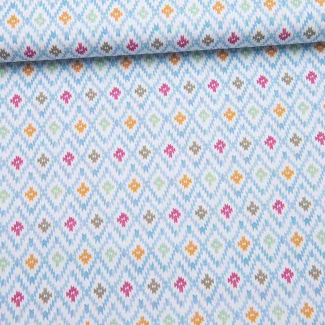 Webware "ZickZack" blau/weiß