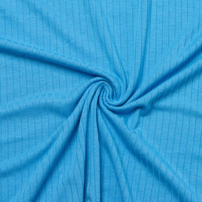Viskose-Rippjersey "Rosie" türkisblau