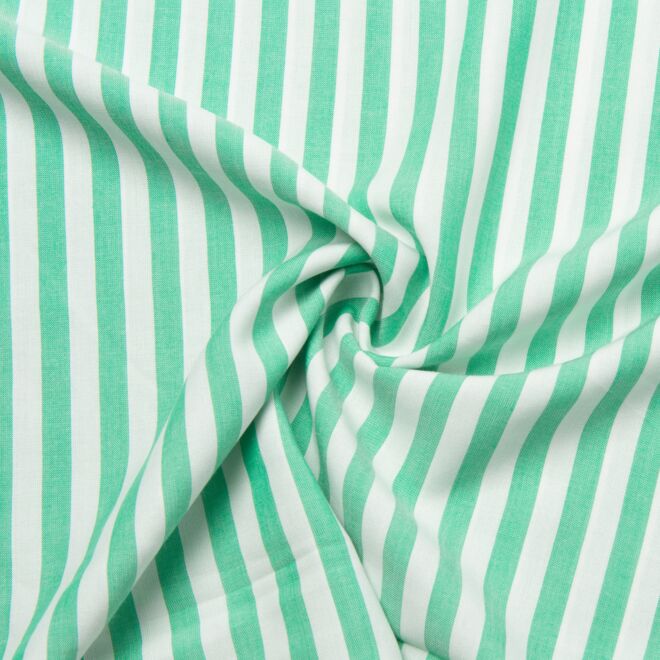 Viskose "Stripe" grün/weiß