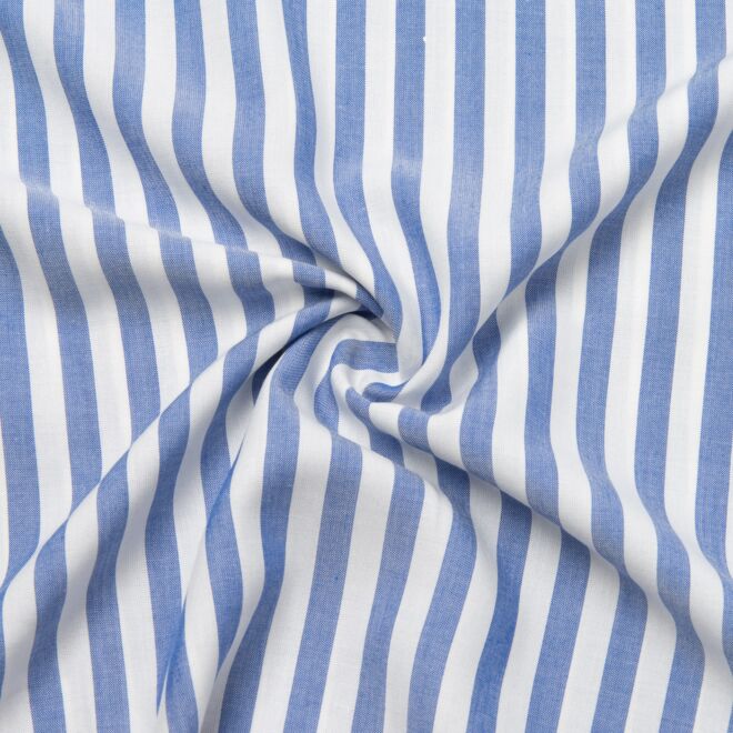Viskose "Stripe" royalblau/weiß
