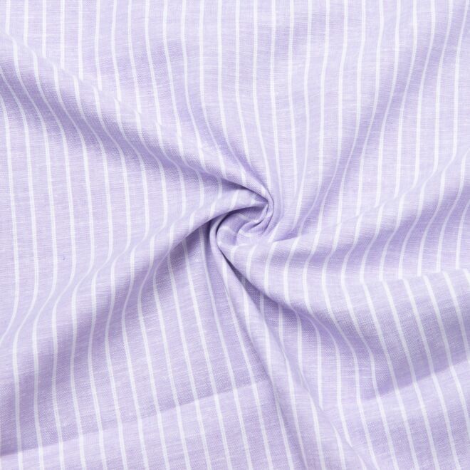 Baumwoll-Leinen "Maritim" Streifen flieder