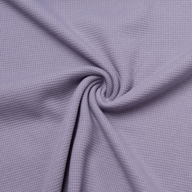 Waffel-Strickjersey dunkelflieder