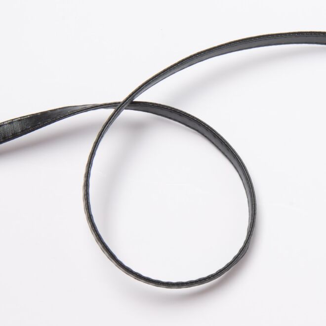 10mm Kunstleder-Gurtband schwarz