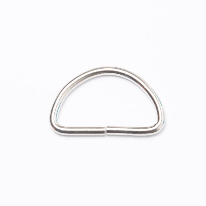 30mm D-Ring/Halbring silber