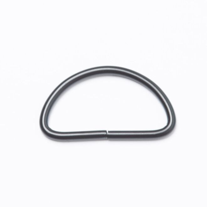 40mm D-Ring/Halbring schwarz 