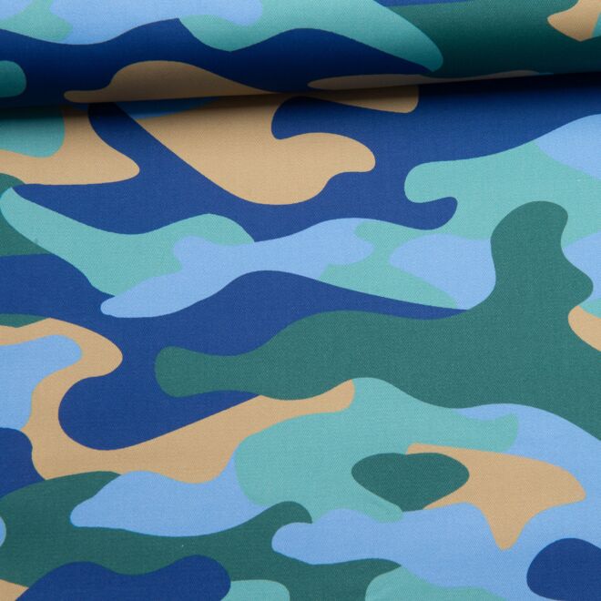 Canvas Camouflage blau