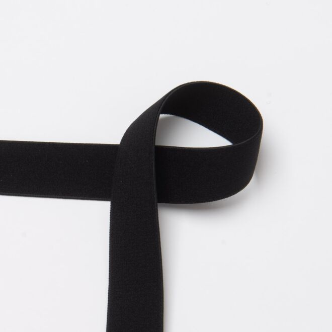 25mm Soft-Gummiband schwarz