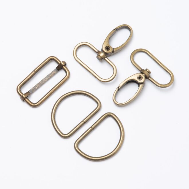 30mm Taschenzubehör-Set altmessing