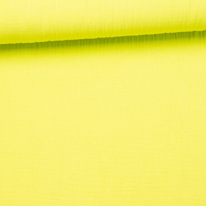 Bio-Musselin "Uni" neongelb 