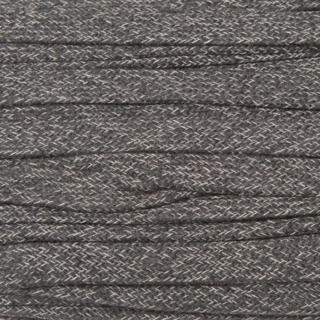 17mm Flachkordel dunkelgrau meliert