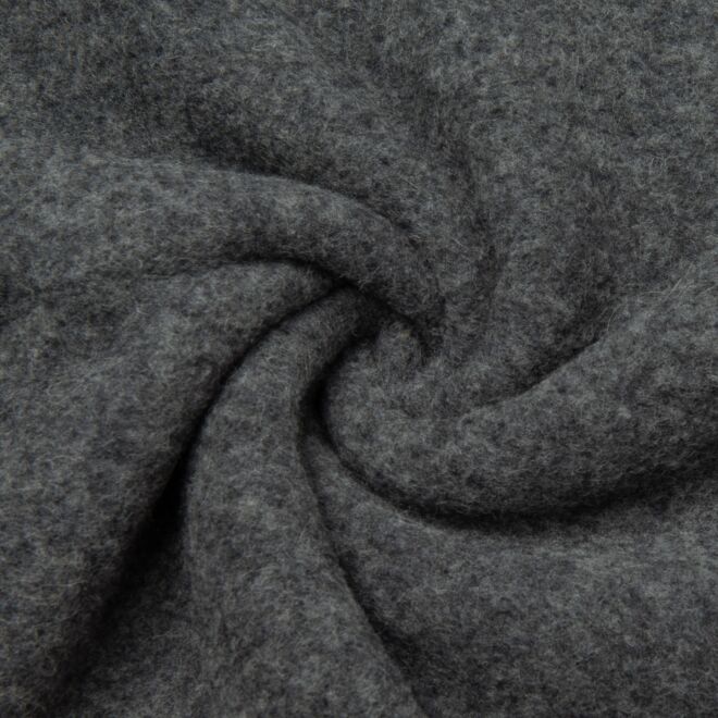 Wollfleece "Nena" dunkelgrau-meliert