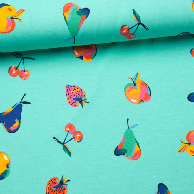 French Terry Obstsalat mint