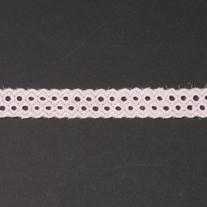 15mm Spitzenband Baumwolle Kreise rosa